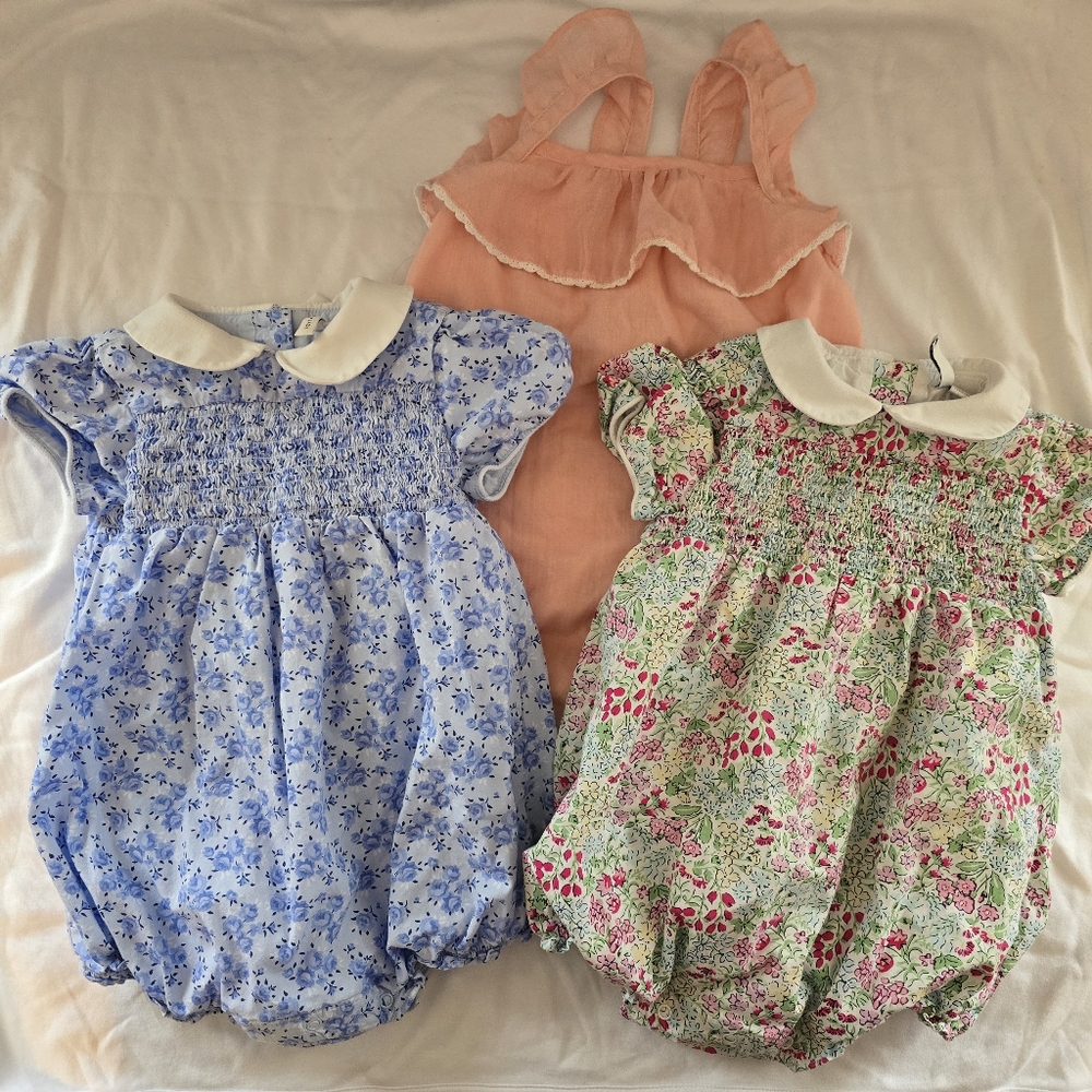 Janie and Jack Bubble Rompers 18 - 24 months